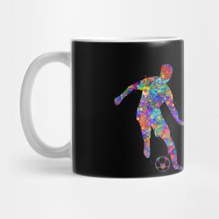 Soccer player watercolor art Mug